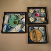 Firestone Blue Tray Set - Square